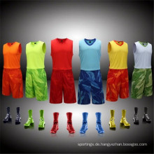 Neuestes Design Mesh-Polyester blank sleeveless Sublimation Basketball Jersey